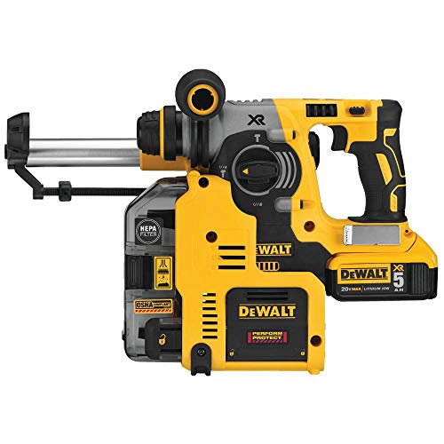 dewalt-20v-max-xr-rotary-hammer-sds-plus-l-shape-1-inch-with-on-board-dust-extra image 7