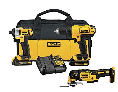 dewalt-dck344c2-20v-max-3-tool-combo-kit-with-drill-impact-driver-multi-tool image 2