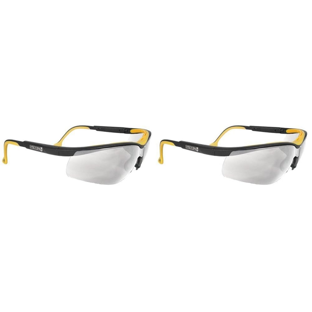 dewalt-dpg55-dual-comfort-safety-glasses-silver-mirror-adjustable-rubber-rimless image 1