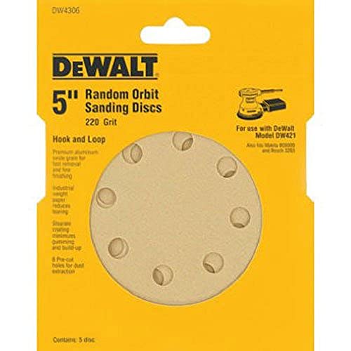 dewalt-dw4306-5-inch-8-hole-220-grit-hook-and-loop-sandpaper-5-pack image 4