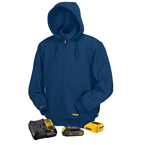 dewalt-dchj069c1-2x-blue-fleece-heated-hoodie image 2