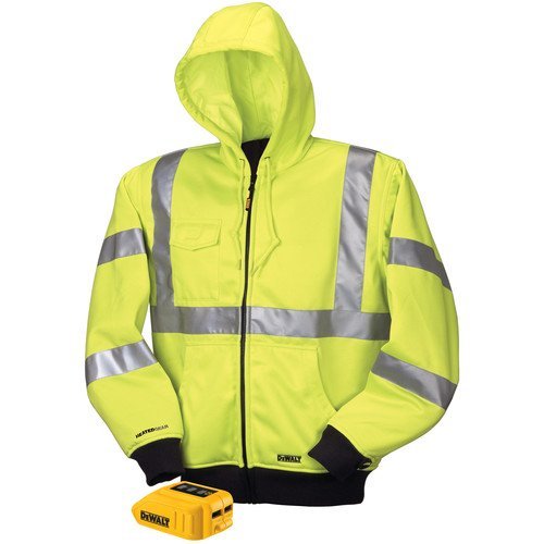 dewalt-dchj071b-s-20v-12v-max-bare-high-vis-hooded-heated-jacket-small image 1