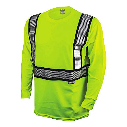 dewalt-dst921-m-class-2-modacrylic-fr-long-sleeve-t-shirt-hi-vis-green-medium image 3