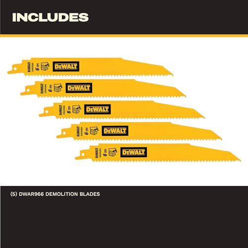 dewalt-dwar966-9-in-6-tpi-metal-cutting-bi-metal-reciprocating-saw-blades-5-pack image 6