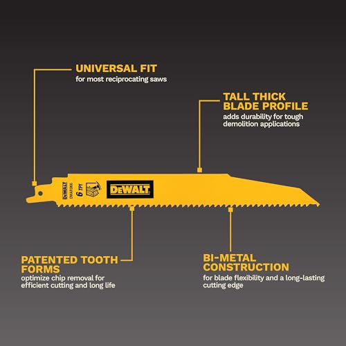 dewalt-dwar966-9-in-6-tpi-metal-cutting-bi-metal-reciprocating-saw-blades-5-pack image 7