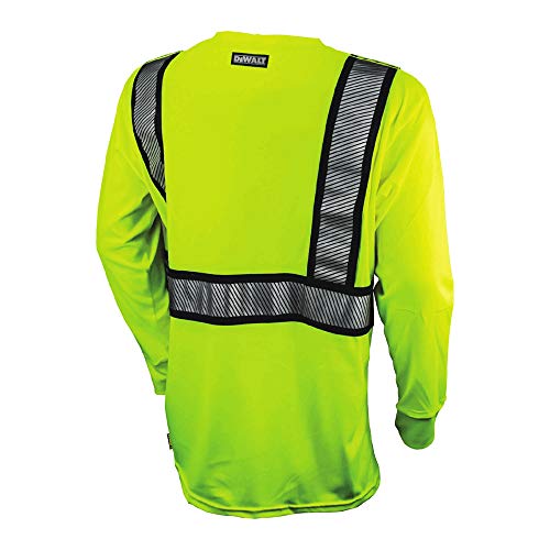 dewalt-dst921-m-class-2-modacrylic-fr-long-sleeve-t-shirt-hi-vis-green-medium image 4