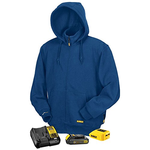 dewalt-dchj069c1-m-blue-fleece-heated-hoodie image 4