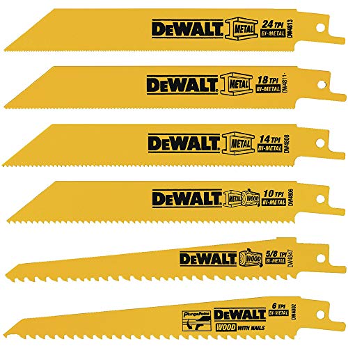 dewalt-dw4856-6-piece-bi-metal-reciprocating-saw-blade-set-for-wood-and-metal image 2