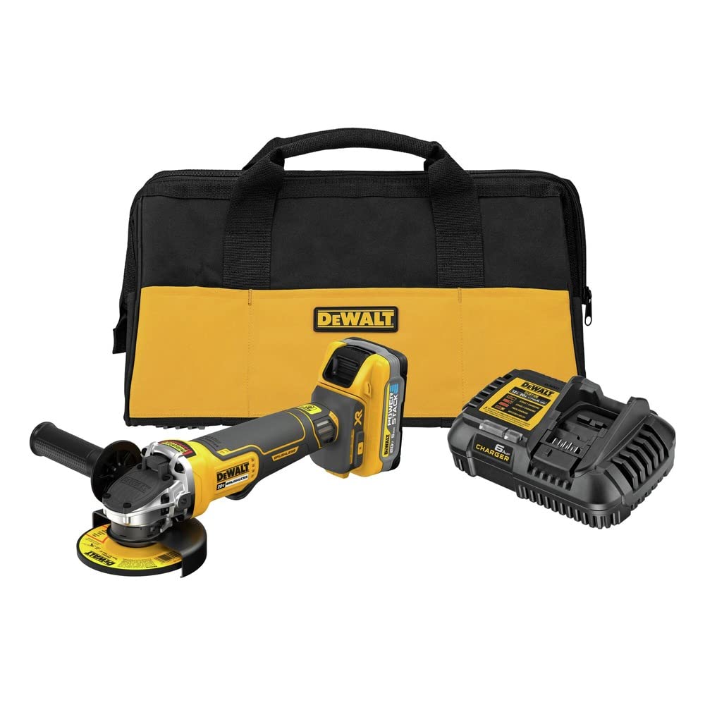 dewalt-dcg413h1-20v-max-4-1-2-brushless-angle-grinder-kit image 1