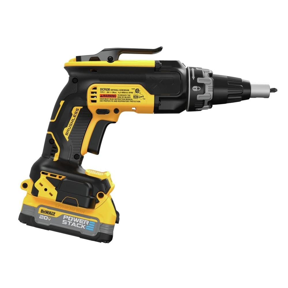 dewalt-20v-max-drywall-screw-gun-kit-dcf630e1-battery-and-charger-included image 4