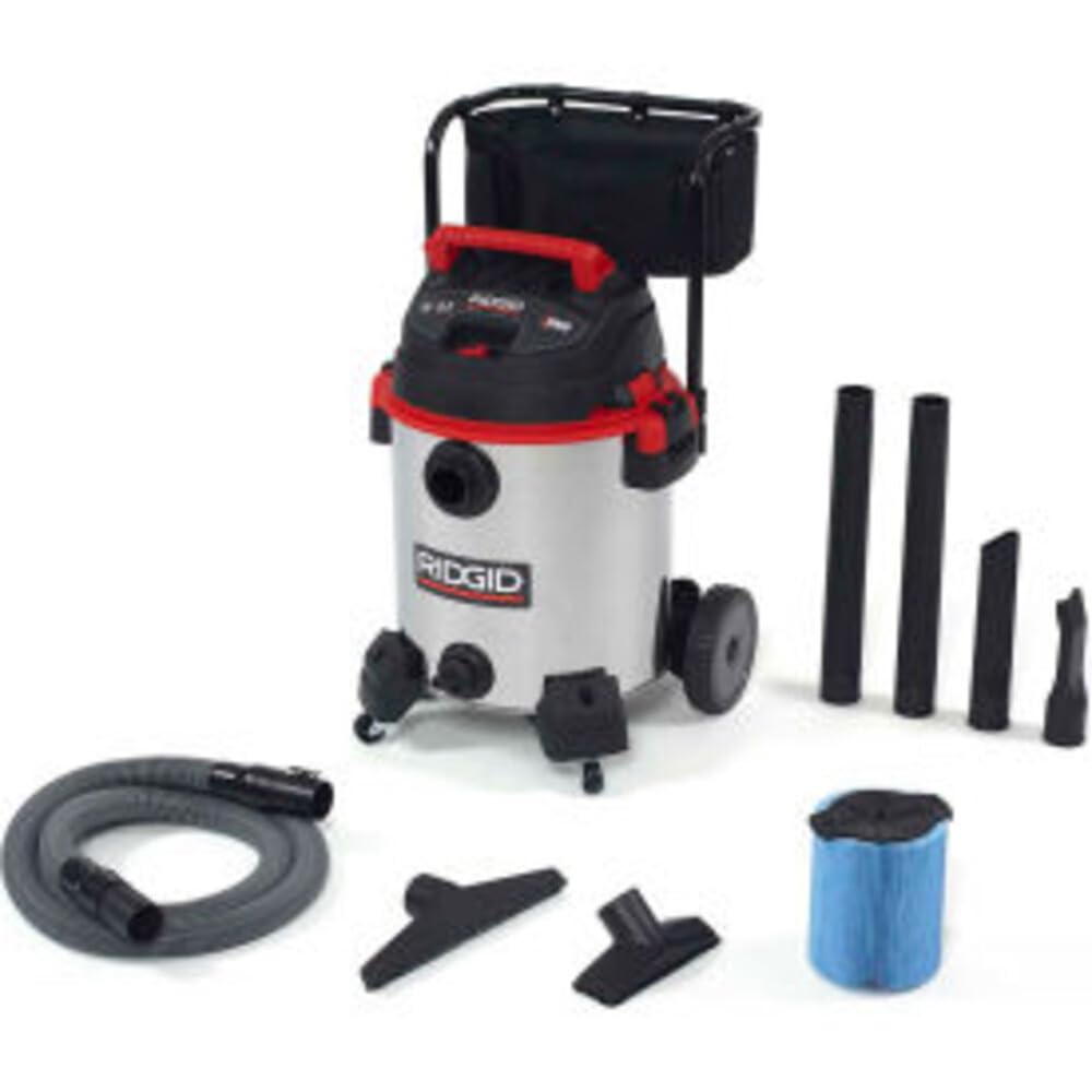 ridgid-50353-16-gallon-6-5-peak-hp-wet-dry-shop-vacuum-with-cart-red image 1