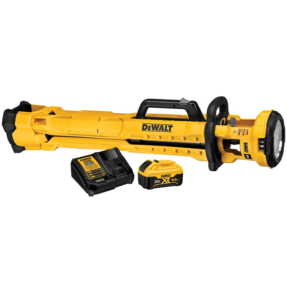 dewalt-20v-max-cordless-led-tripod-work-light-with-battery-and-charger-dcl079r1 image 1
