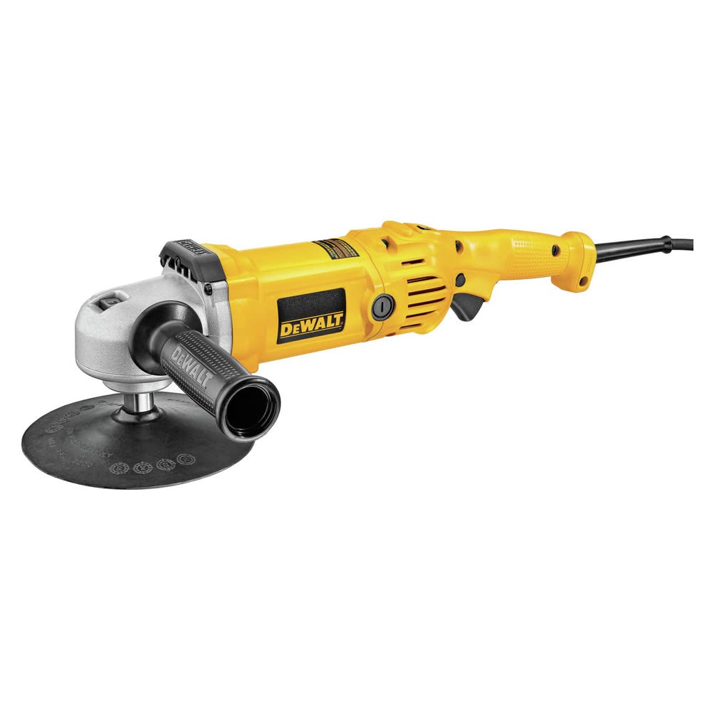 dewalt-dwp849-variable-speed-polisher-7-9-in-with-side-handle-and-backing-pad image 1
