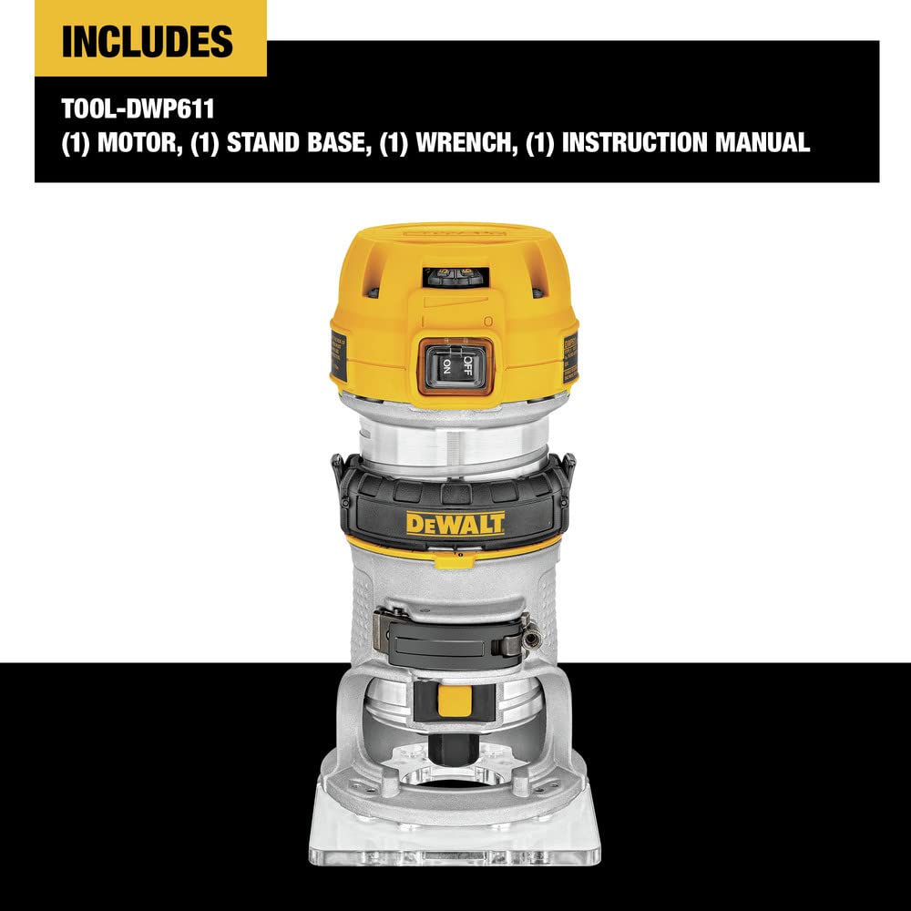 dewalt-dwp611-1-1-4-hp-fixed-base-router-variable-speed-7-7-amp image 2