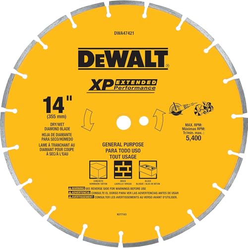 dewalt-dwa47421-14-inch-segmented-diamond-circular-saw-blade-1-inch-arbor-for-we image 7