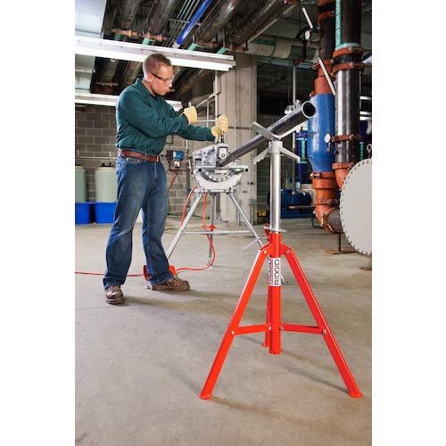 ridgid-56662-vj-99-v-head-high-pipe-stand-12-inch-capacity-red image 8