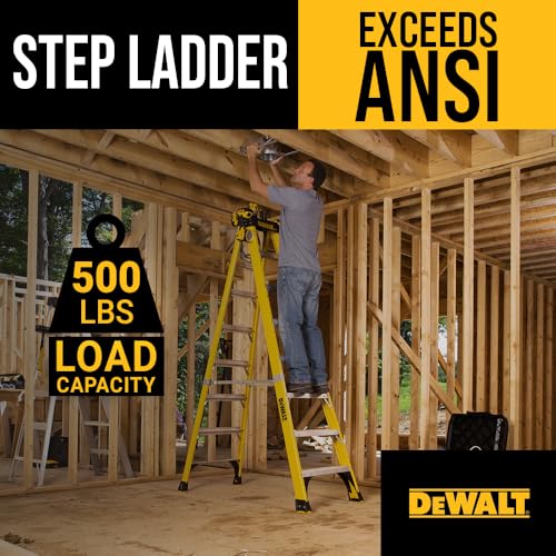dewalt-dxl3810-08-8-ft-fiberglass-stepladder-500-lb-heavy-duty image 8
