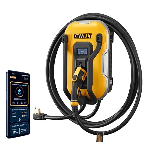 dewalt-level-2-ev-charger-40a-240v-nema-14-50-wi-fi-bluetooth-25-ft-cable image 6