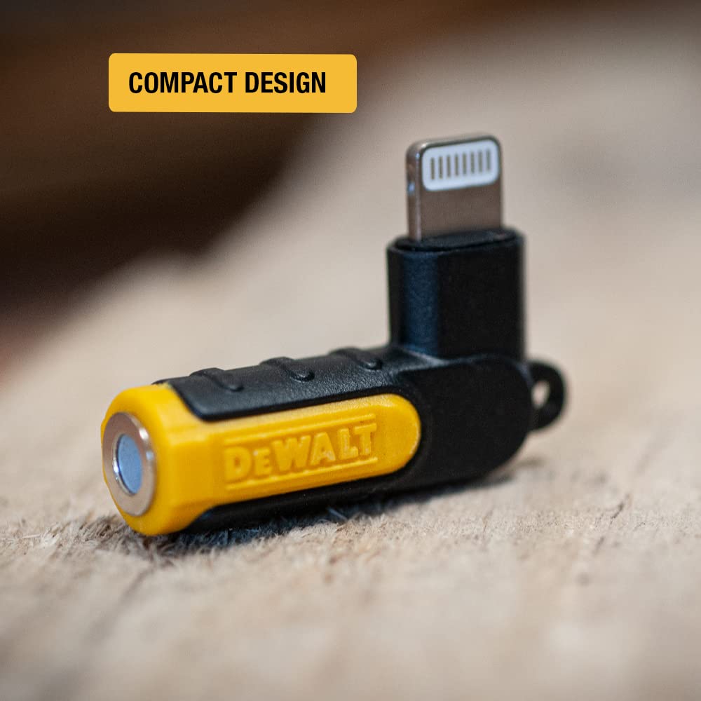 dewalt-heavy-duty-90-degree-3-5mm-to-lightning-adapter-for-iphone image 5