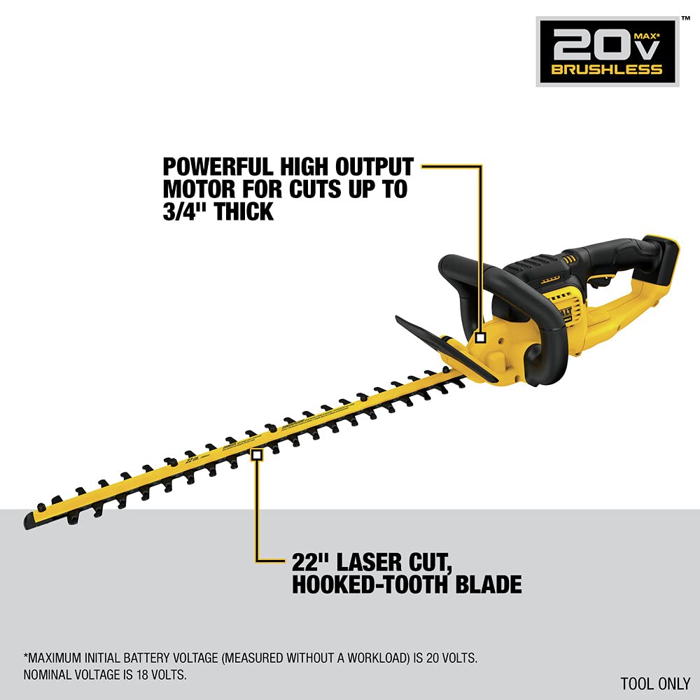 dewalt-dcht820b-20v-max-cordless-hedge-trimmer-tool-only-24-in-dual-action-blade image 5