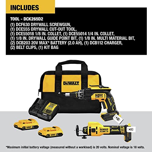 dewalt-dck265d2-20v-max-xr-drywall-screw-gun-and-cut-out-tool-combo-kit-with-2-b image 6