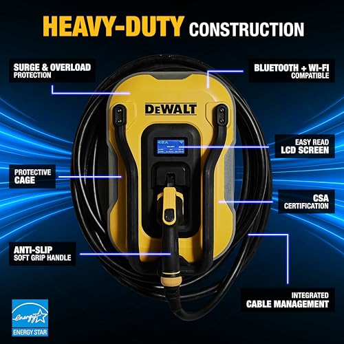 dewalt-level-2-ev-charger-48a-hardwired-wall-mount-charging-station-with-app-con image 8