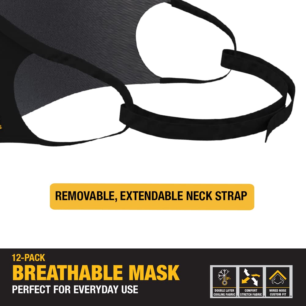 dewalt-cooling-black-face-masks-12-pack-reusable-breathable-adjustable-with-neck image 5
