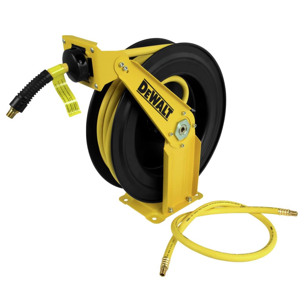 dewalt-dxcm024-0343-double-arm-hose-reel-with-3-8-in-x-50-ft-premium-rubber-hose image 1