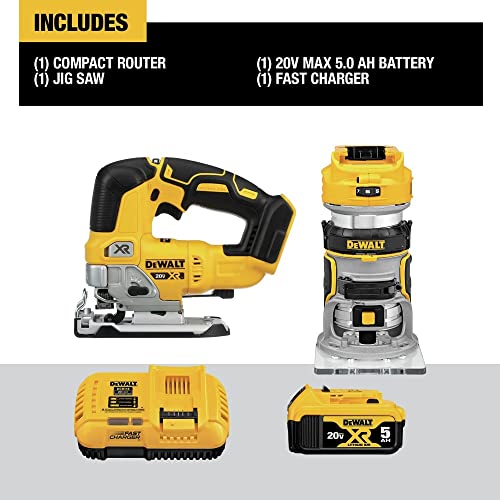 dewalt-dck201p1-20v-max-xr-router-jigsaw-combo-kit-with-5-0ah-battery-and-8a-cha image 4