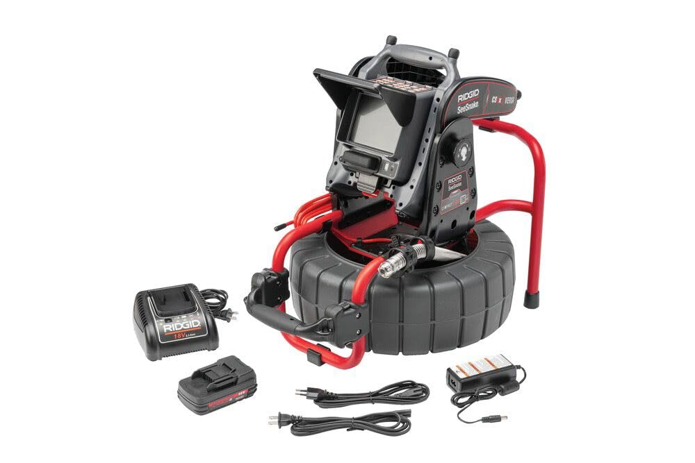 ridgid-seesnake-compact-c40-system-63828-with-cs6x-versa-monitor-18v-battery-cha image 1