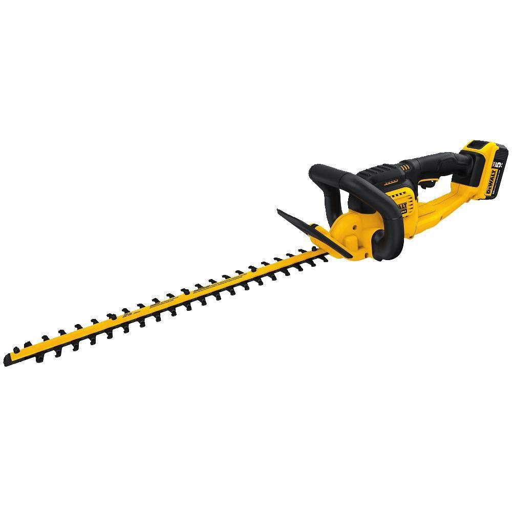 dewalt-dcht820p1-20v-max-cordless-hedge-trimmer-kit-with-5-ah-battery image 3