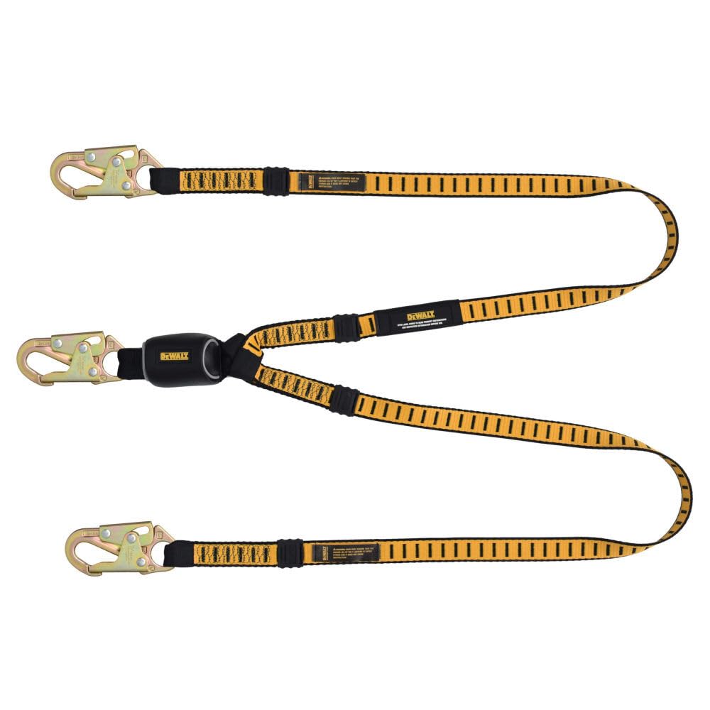 dewalt-6-ft-twin-lanyard-with-external-energy-absorber-and-snap-hooks image 1