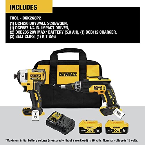 dewalt-dck268p2-drywall-screw-gun-impact-driver-kit image 6