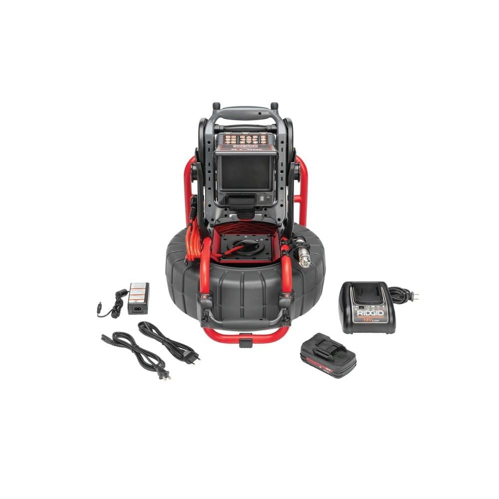ridgid-seesnake-compact-c40-system-63828-with-cs6x-versa-monitor-18v-battery-cha image 2