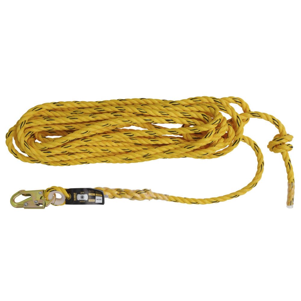 dewalt-50-ft-vertical-lifeline-polysteel-rope-locking-snap-hook-fall-protection- image 1