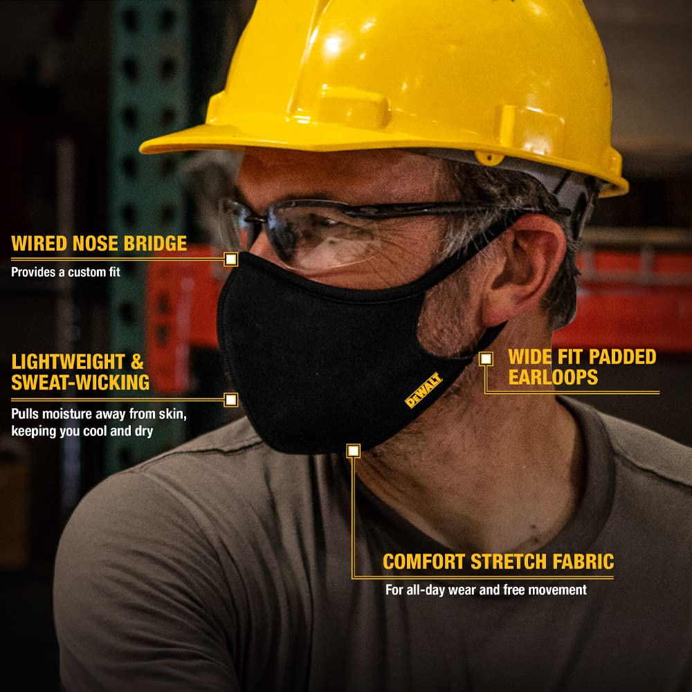 dewalt-cooling-black-face-masks-12-pack-reusable-breathable-adjustable-with-neck image 2