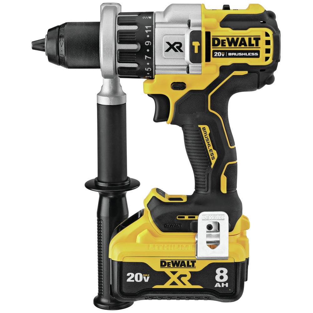 dewalt-dck299d1w1-20v-max-xr-cordless-hammer-drill-impact-driver-kit-2-batteries image 7