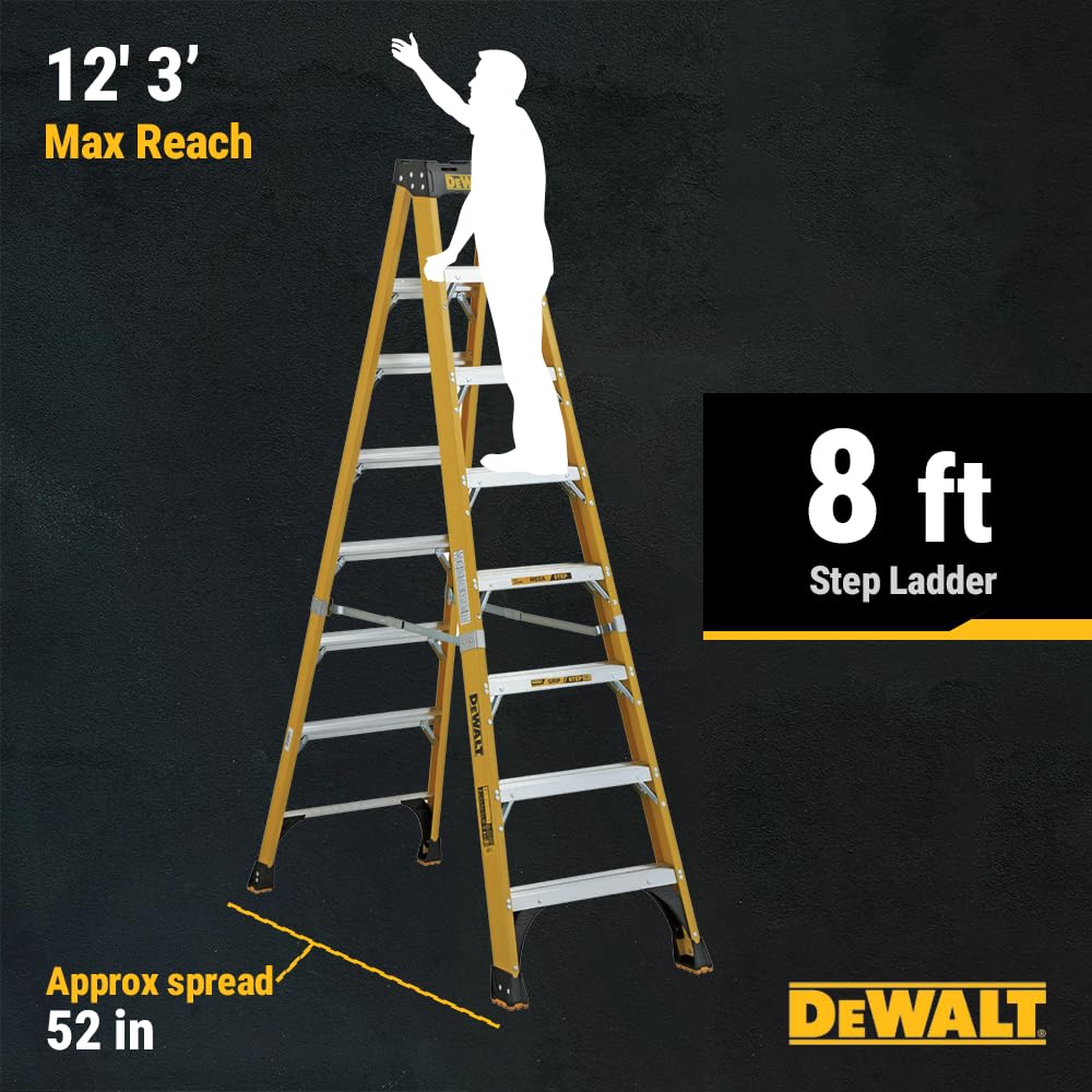 dewalt-dxl3810-08-8-ft-fiberglass-stepladder-500-lb-heavy-duty image 5