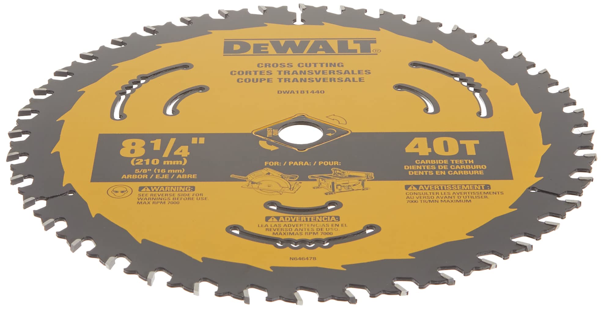 dewalt-8-1-4-inch-40-tooth-cross-cutting-circular-saw-blade-dwa181440 image 3