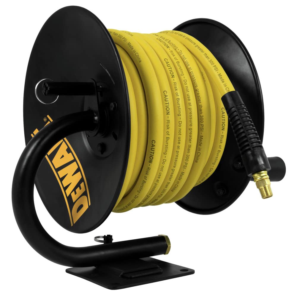 dewalt-dxcm024-0348-3-8-in-x-50-ft-manual-hose-reel-with-rubber-hose-yellow image 6