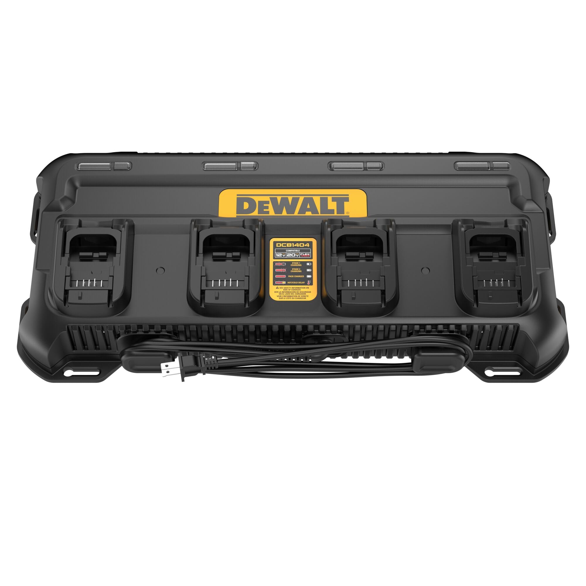 dewalt-dcb1404-4-amp-multiport-fast-charger-for-12v-max-20v-max-and-flexvolt-bat image 1