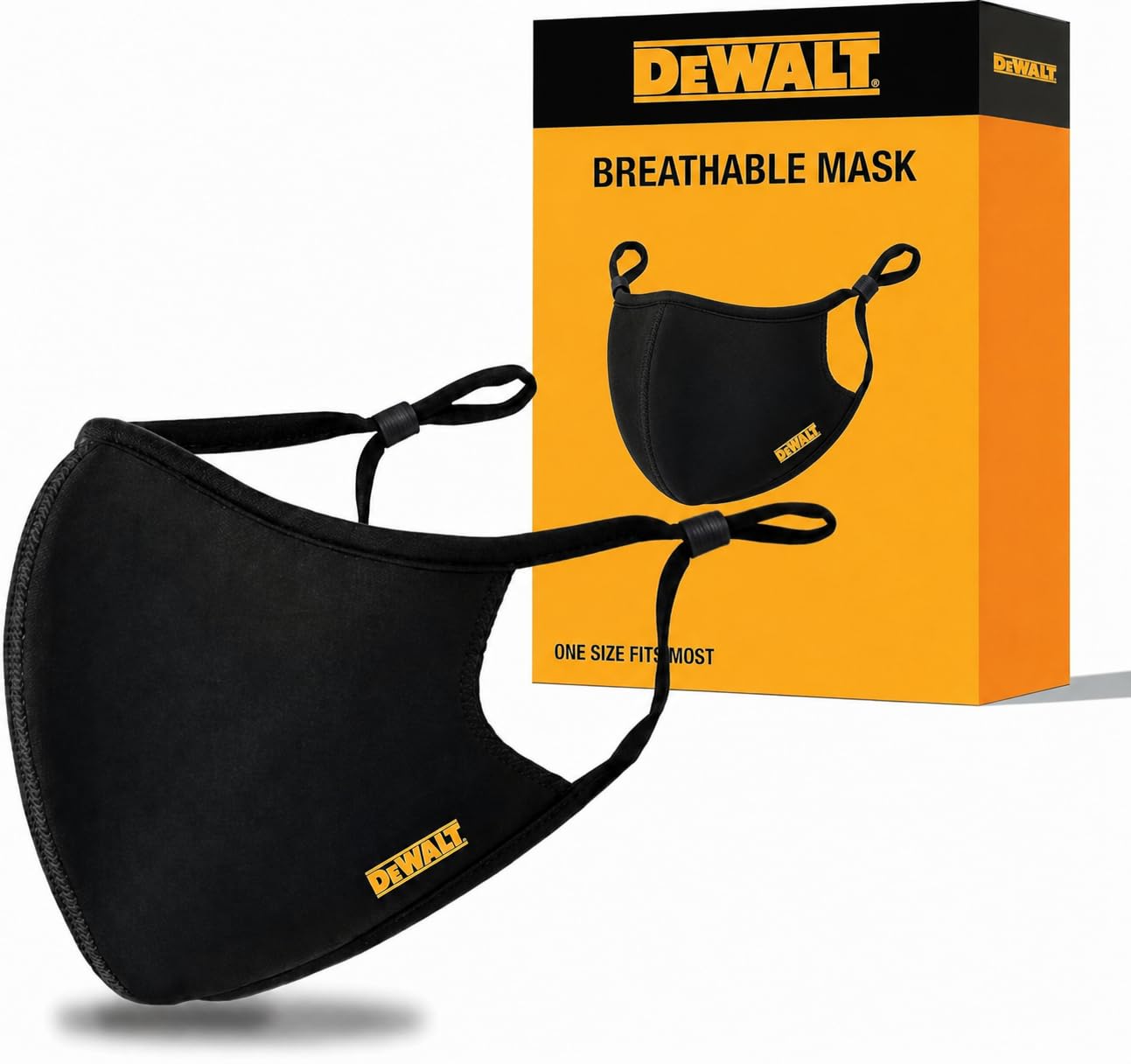 dewalt-cooling-black-face-masks-12-pack-reusable-breathable-adjustable-with-neck image 1