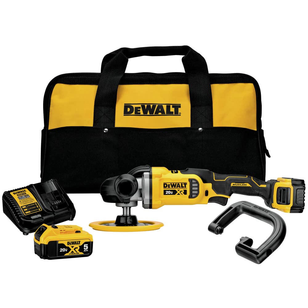 dewalt-dcm849p2-20v-max-xr-7-inch-cordless-rotary-polisher-kit-with-6-0ah-batter image 1