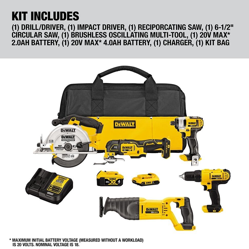 dewalt-dck551d1m1-20v-max-5-tool-combo-kit-with-2-batteries-charger-bag image 8