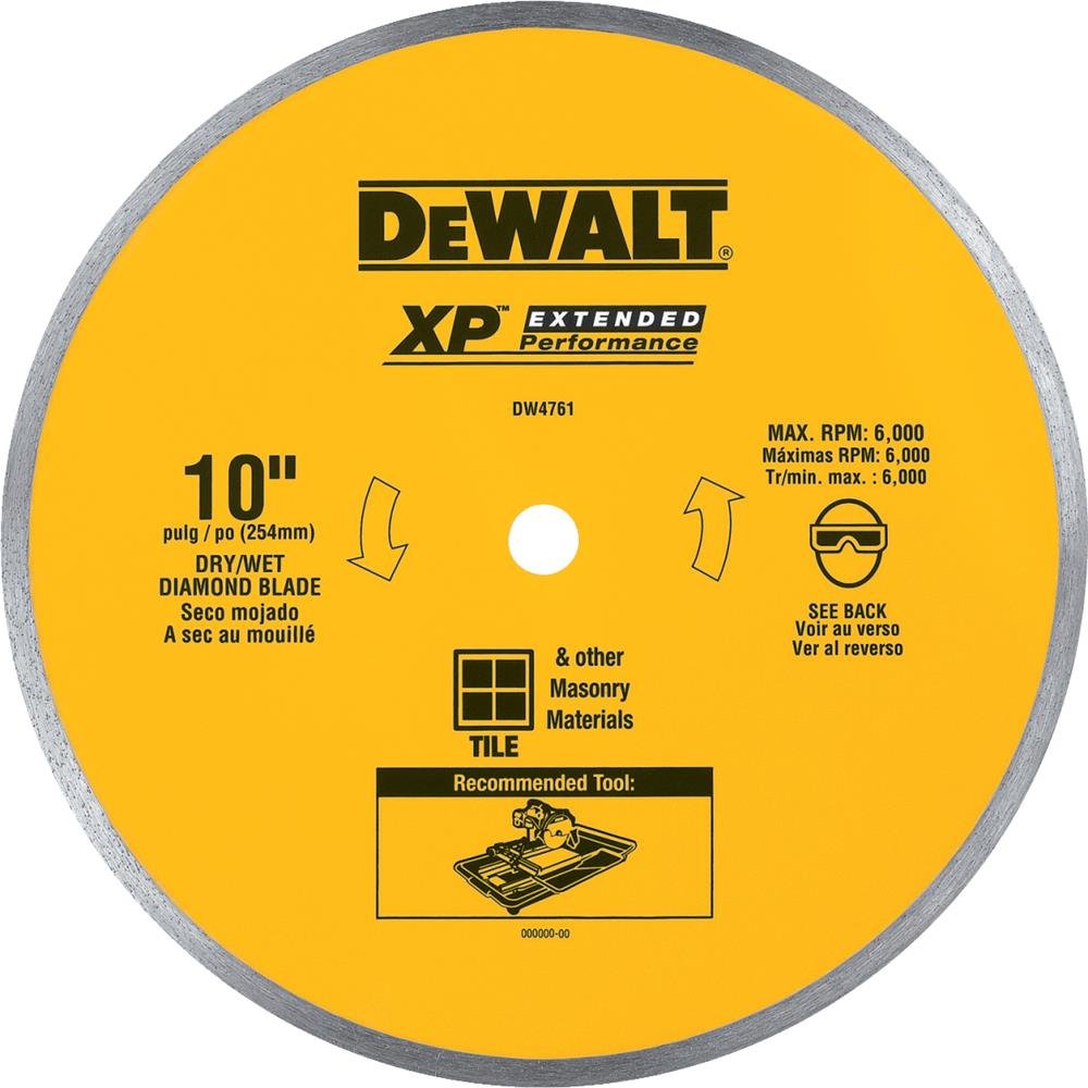dewalt-dw4761-10-inch-continuous-rim-diamond-blade-for-ceramic-tile image 1