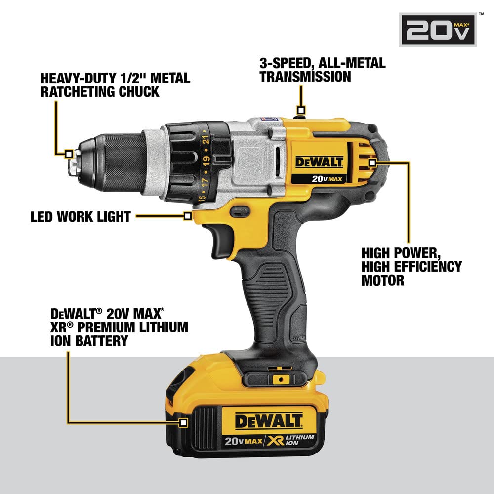 dewalt-dcd980m2-20v-max-3-speed-drill-driver-kit-4-0ah image 5