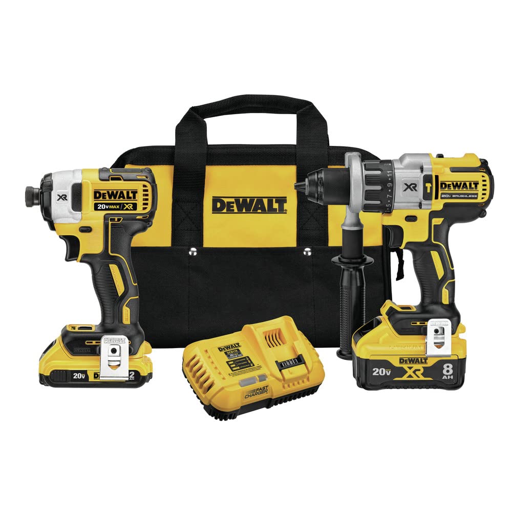 dewalt-dck299d1w1-20v-max-xr-cordless-hammer-drill-impact-driver-kit-2-batteries image 1