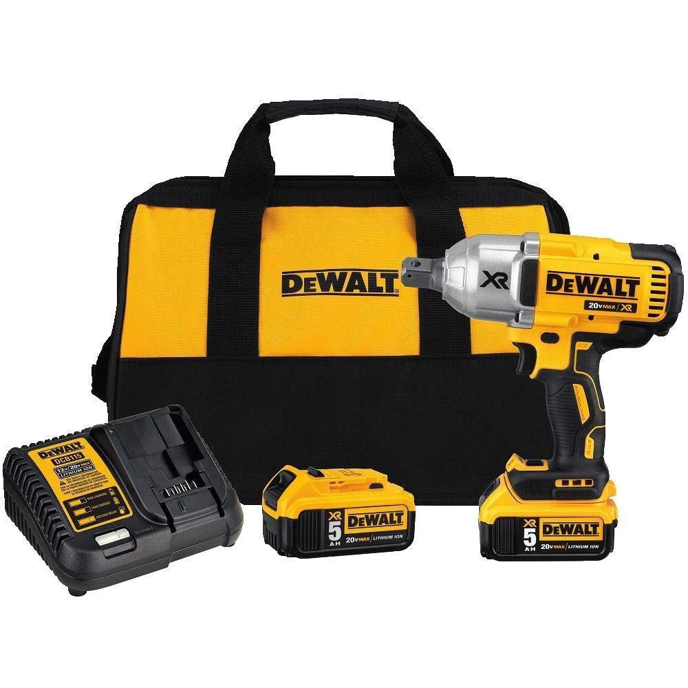 dewalt-20v-max-xr-3-4-cordless-impact-wrench-hog-ring-dcf897p2-with-2-batteries- image 1