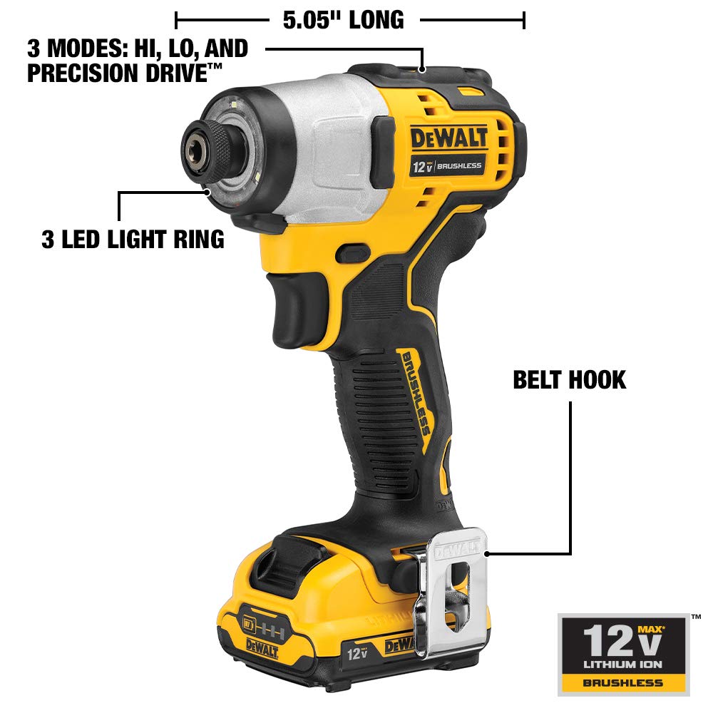 dewalt-xtreme-12v-max-brushless-cordless-drill-impact-driver-combo-kit-dck221f2 image 3