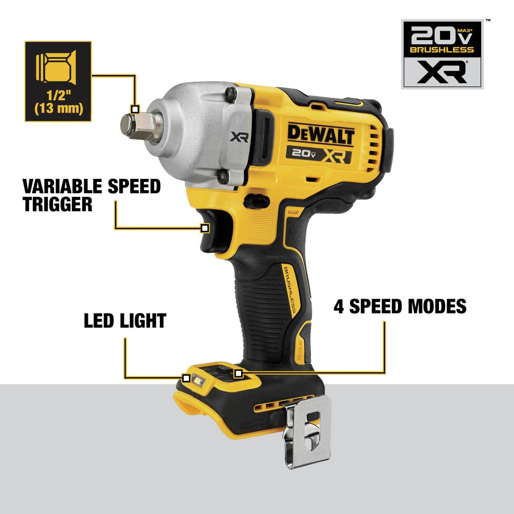 dewalt-dcf891b-20v-max-xr-1-2-inch-impact-wrench-with-hog-ring-anvil-bare-tool image 5